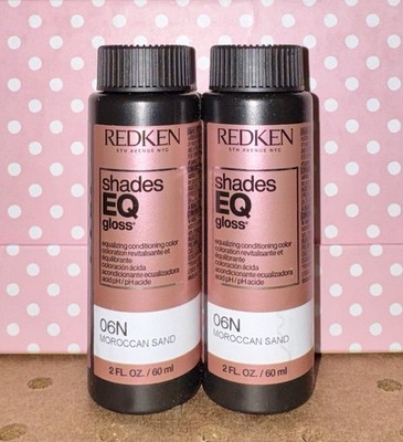 2 PACK 06N MOROCCAN SAND REDKEN SHADES EQ EQUALIZING CONDITIONING COLOR GLOSS