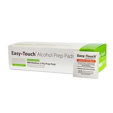 Easytouch Alcohol Prep Pads 400 Ct. 1 Count Pack Of 400 Green