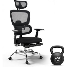 Ergonomic Mesh Office Chair 400Lbs 3D Headrest Adjustable Lumbar Back Support