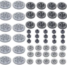 54PCS Technic-Parts 8,16,24,and 40 Tooth Gears（Random Colour.）