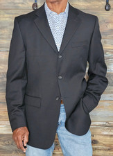 Banana Republic Modern 100 Wool Black Blazer Jacket 40R