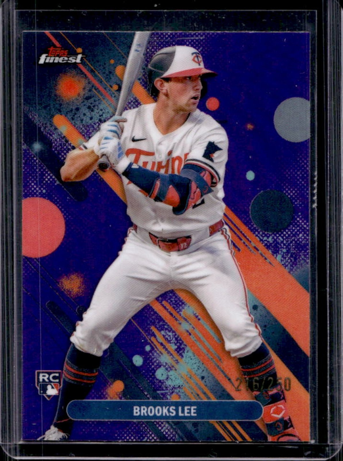 2025 Finest Brooks Lee Common RC Purple Refractor Rookie #216/250 Twins
