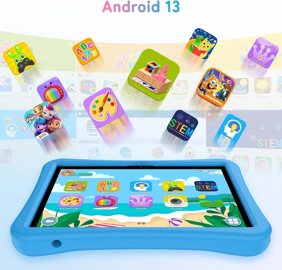 UMIIDIGI Tablet Bambini 10 Pollici,Controllo Genitori,8+128Gb, Android Tablet pe - Immagine 3 di 4