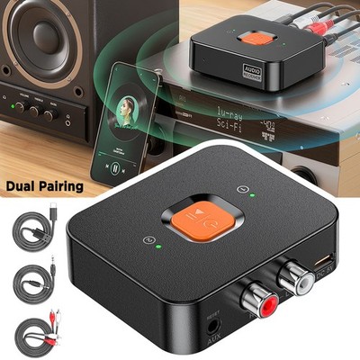 Bluetooth 6.0 Musik Stereo Sender Audio AUX Adapter Empfänger Freisprechfunktion