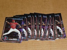 2024 Topps 582 MONTGOMERY CLUB FOIL LOT OF 25 KELVIN CACERES ANGELS RC #680