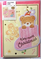 DAISO Bear Ornament Christmas Card Envelope Japan