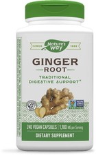 Nature's Way - Ginger Root 1100 mg. - 240 Vegan Capsules EXP02/25