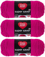 E300-718 Super Saver Yarn - Shocking Pink