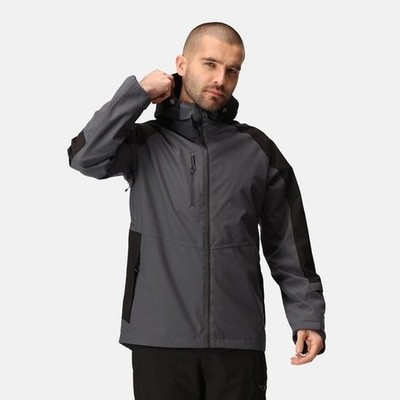 Regatta X Pro Beacon Seal Grey/black Men's Waterproof Lightweight Jacket #trw529
