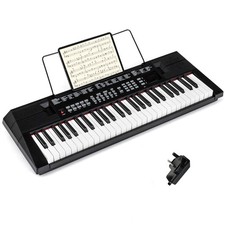 Image of COSTWAY Electric Keyboard Kit 54 Keys Piano Keyboard for Beginners