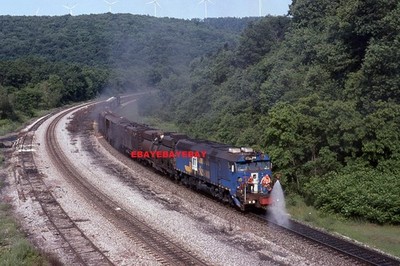 RAIL GRINDER on CSX @ Sand Patch PA in 06 ORIGINAL KODACHROME SLIDE