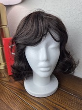 Jon Renau Mono Top Dark Brown Straight Bangs Wig