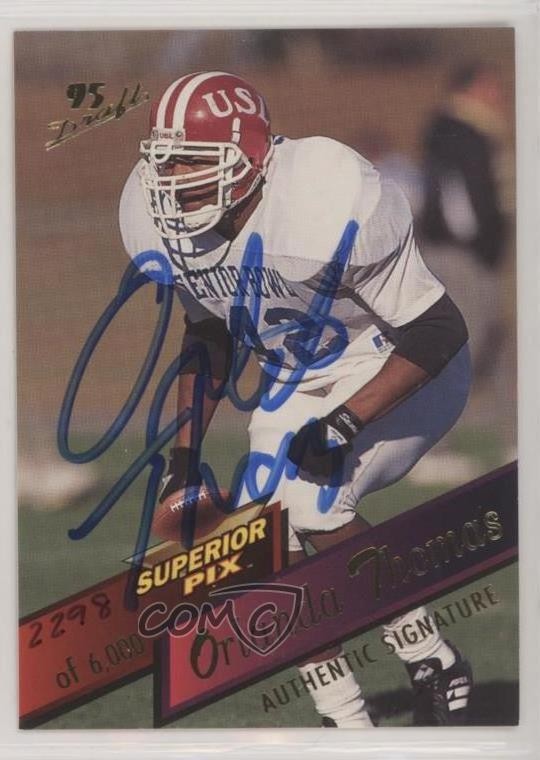 1995 Superior Pix Auto 2298/6000 Orlando Thomas #15 Rookie Auto RC 0q3