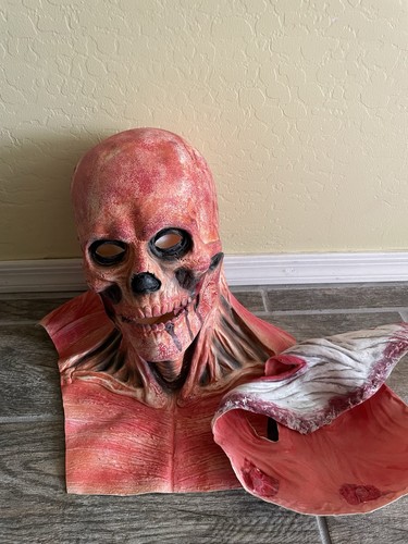 Rare Removable Face Clown Mask Halloween Costume Joker Demon Terrifier - Picture 3 of 5
