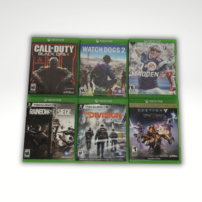 Xbox One Game Lot 6 Games Black Ops III Watch Dogs 2 Rainbow Six Siege Madden 17
