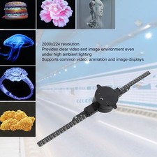 3D Hologram Fan 16.5in 2000x224 WiFi 3D Projector with 224 LED Light Beads sdwq