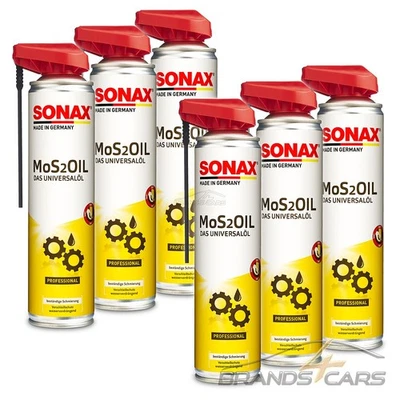 6x 400ml SONAX MoS2Oil M. EASYSPRAY SCHMIERMITTEL SCHMIER GLEIT MITTEL ROSTLÖSER - Bild 1 von 3