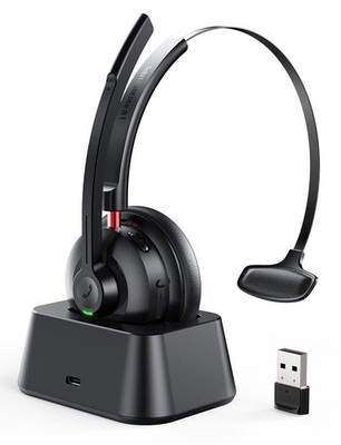 tribit CallElite 81 Wireless Headset 5.0 Bluetooth Noise Cancelling Trucker