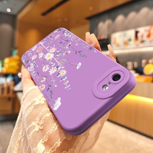 Compatible with Phone Case, Fashion Flower Pattern Design iPhone SE/8/7 Purple - Picture 4 of 7