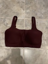 Lululemon Run Times High Support Sports Bra SZ 36E Burgundy