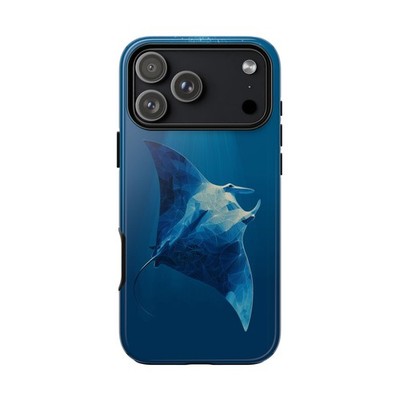 Phone Ink - iPhone | Galaxy | Pixel Case - Vector Manta Ray Blue Ocean