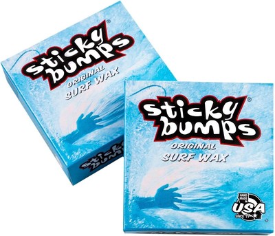 Sticky Bumps Original surf Wax Cool-Cold - 2 Pack | Long-Lasting Blue 