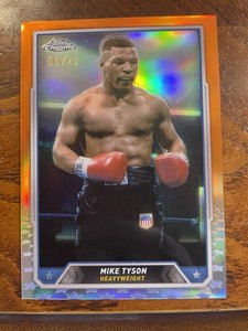 2024 Topps Chrome Boxing #35 Mike Tyson /25 Orange Refractor