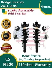 Monroe OEM Rear Struts With Sway Bar For 2011-2020 Dodge Journey 2.4L 3.6L