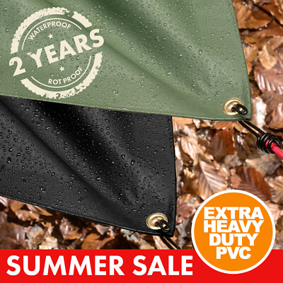 PVC 600gsm Extra Heavy Duty Tarpaulin Waterproof Ground Sheet