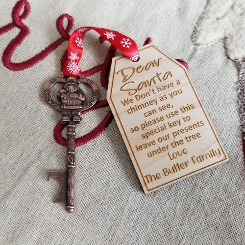 Santa Magic Key with Personalised Tag, Xmas Eve Box Filler, Father Christmas - Picture 3 of 12