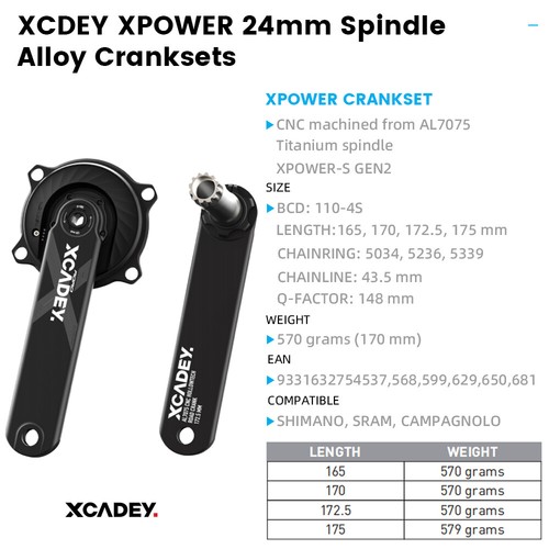XCADEY Road MTB Bike Spider PowerMeter para plato Shiman SRAM 104BCD 110BCD - Imagen 6 de 47
