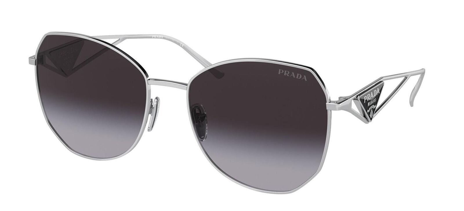 Prada Women Sunglasses Silver Grey Gradient Geometric PR57YS 1BC5D1 BRAND NEW Prada PR 57YS 1BC5D1 Sunglasses - US main image 4