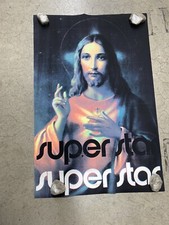 Super star Jesus Christ God black light poster vintage 1970's musical C1561