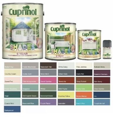 Cuprinol Garten Farbtöne Farbe Möbel Schuppen Zäune viele Farben/Größen KOSTENLOSER VERSAND