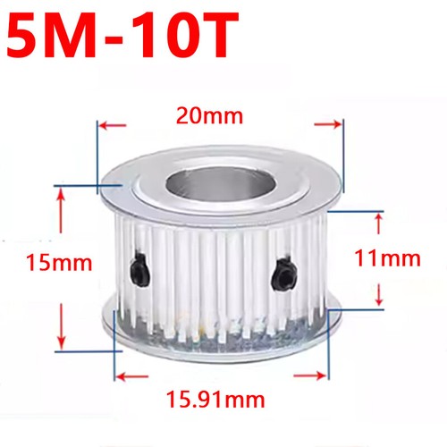 5M 10T-24T Timing Pulley Without Step Synchronous Wheel For 10mm Width Belt - Picture 4 of 16