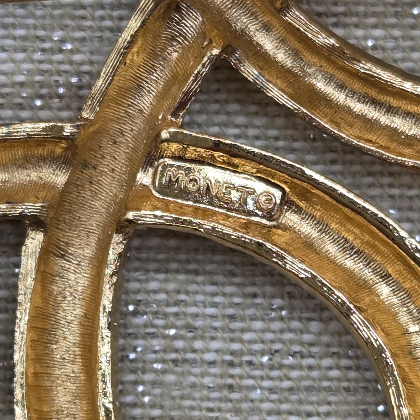 Monet Hammered Texture Runway Statement Large Gol… - image 4