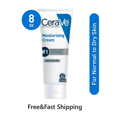 CeraVe Moisturizing Cream for Face and Body Moisturizer Normal to Dry SKin 8 oz.