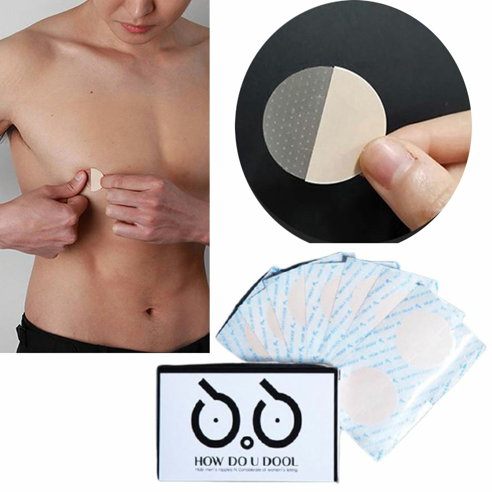 How Do U Dool Nipple Band 36mm Cover for Men Hide & Protect Care 1BOX