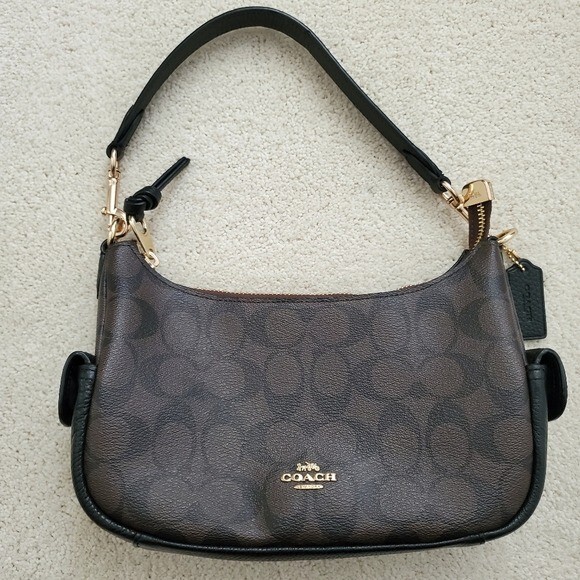 Coach Pennie Shoulder Bag 25 In Signature Canvas Brow… Gem
