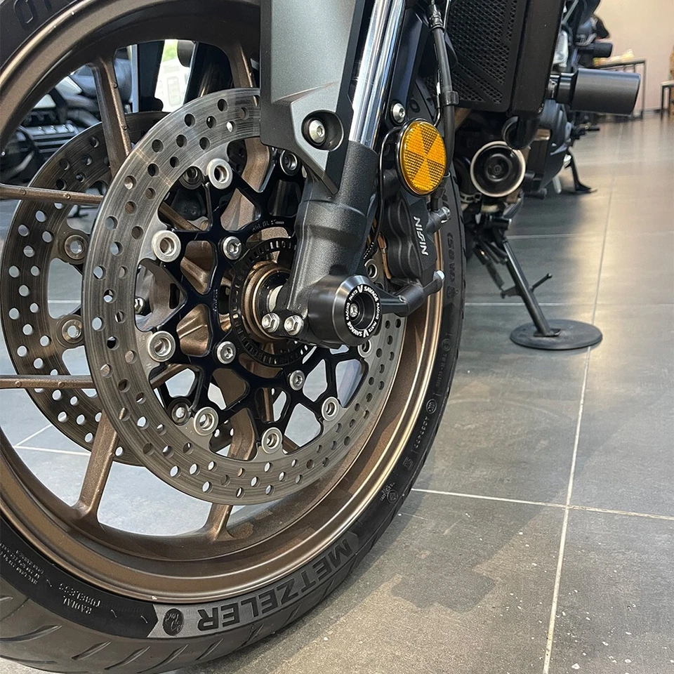 Protector de choque deslizadores de eje de horquilla de rueda delantera para HONDA CB650R CBR650R 2019-2025 Foto 2 de 4