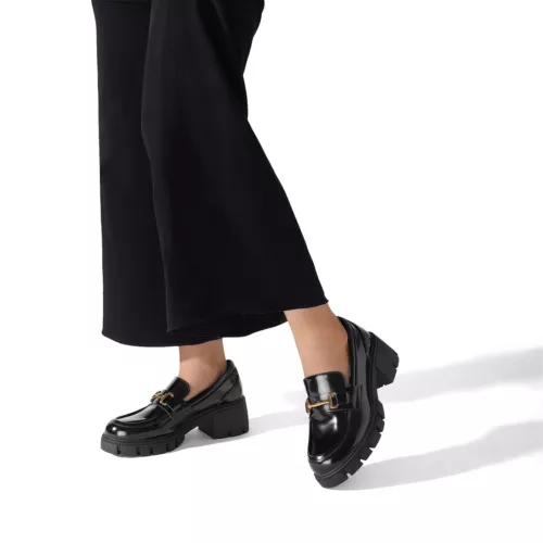 Women Comfortable Slip On Casual Loafers Low Chunky Heel Round Toe Loafer Shoes - Picture 19 of 32