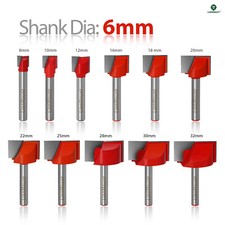 6mm Shank Bottom Cleaning Carbide Router Cutter bits 8-30mm Fit Makita tool
