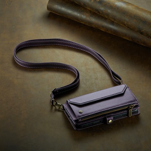 Crossbody Wallet Case Leather Cover Cards Slots for iphone 13 14 15 16 Pro Max - Picture 17 of 29