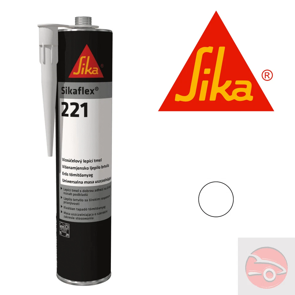 Sikaflex 221 - White - Strong Adhesive Sealant - Sika, Car, Boat - EXPIRY: 10/26 - Image 1 of 1