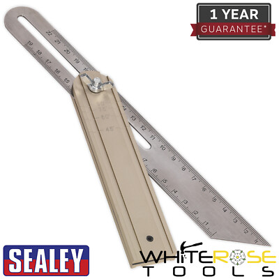 Sealey Winkel Vierkant verstellbar metrische Stahlklinge 265 mm