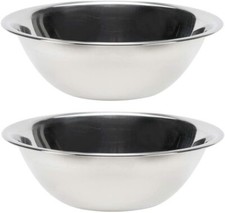 Vollrath 47934 Economy Mixing Bowls, Set of 2 4-Quart, Stainless Steel