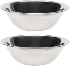 Vollrath 47934 Economy Mixing Bowls, Set of 2 (4-Quart, Stainless Steel