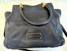 Marc by Marc Jacobs Too Hot To Handle Black Leather Tote Shoulder Bag Purse