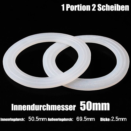 Weiß Silikon Gummi Runden Unterlegscheiben O-Ring Pad 20mm 25mm 32mm 40mm 50mm - Picture 12 of 17