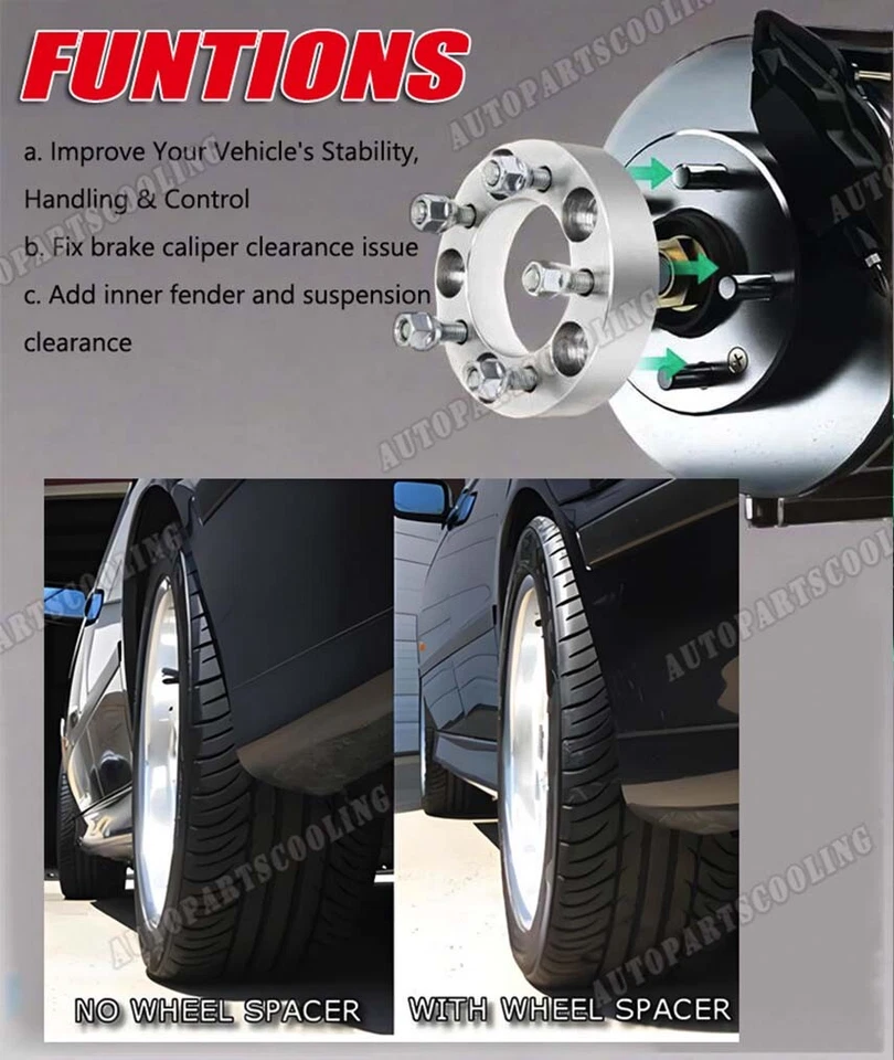 2.5" 8 Studs Wheel Spacer Fit 1999-2016 FORD F-250 F-350 Super Duty 8X170mm Foto 4 de 4